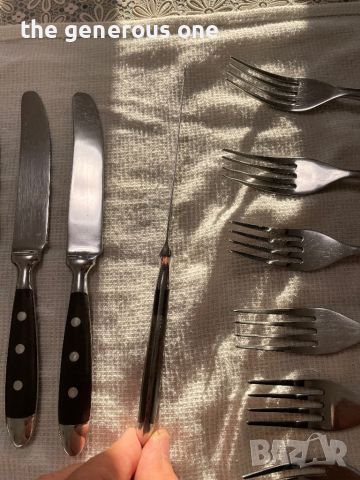 Комплект прибори за хранене, нож и масат Solingen Солинген немски Германия, снимка 8 - Прибори за хранене, готвене и сервиране - 45483519