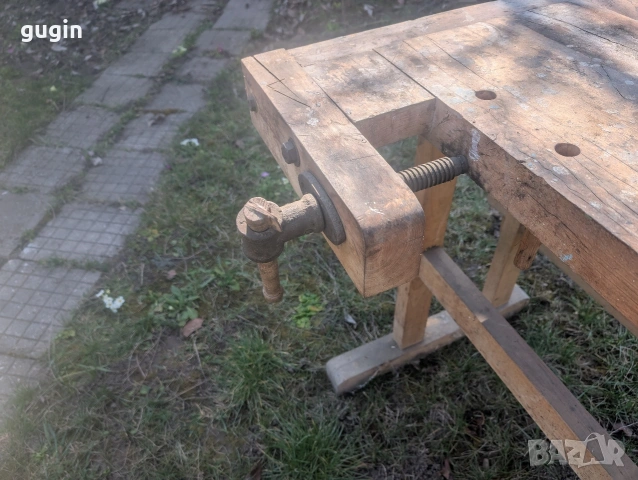 дърводелски тезгях,маса, снимка 7 - Антикварни и старинни предмети - 53846332
