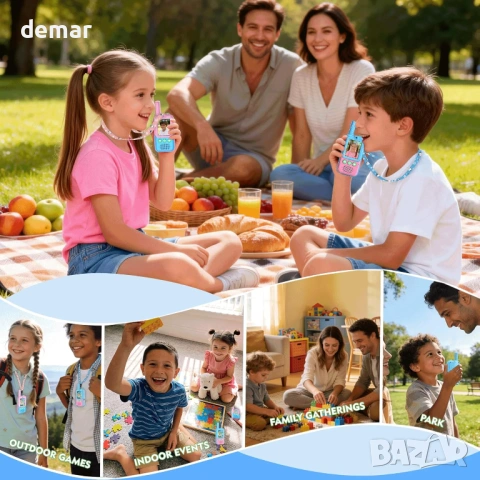 Видео уоки-токита за деца, комплект от 2 броя, презареждащи се, 3-12 години, снимка 13 - Образователни игри - 53428816