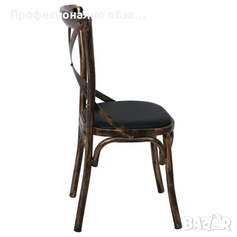 Метален стол тип ВИЕНСКИ,ТИРАНТИ,X-облегалка,с еко кожа,за външни условия и заведение, снимка 5 - Обзавеждане за заведение - 54149832