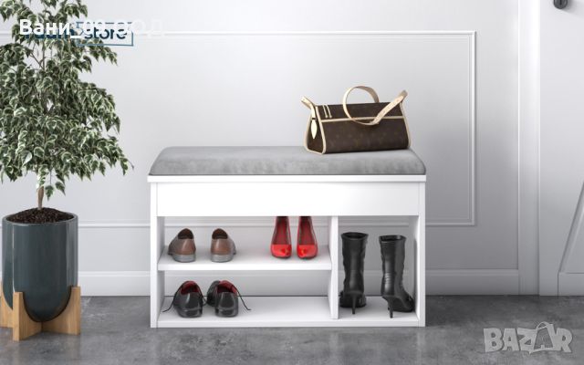 Винтидж шкаф за обувки с ракла и възглавница, снимка 6 - Шкафове - 45149882