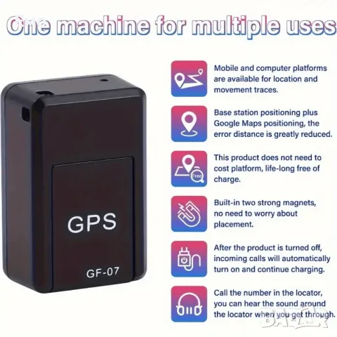 GPS трекер с GSM / GPRS технология, модел US GF07, снимка 3 - Други - 48696109