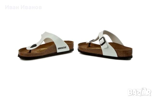 чехли Birkenstock Gizeh 0543761 Бял номер 38, снимка 1 - Чехли - 46542375