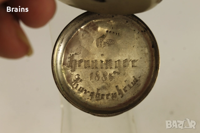 19 Век Сребърен Джобен Цилиндър С Ключе, снимка 8 - Антикварни и старинни предмети - 51773139