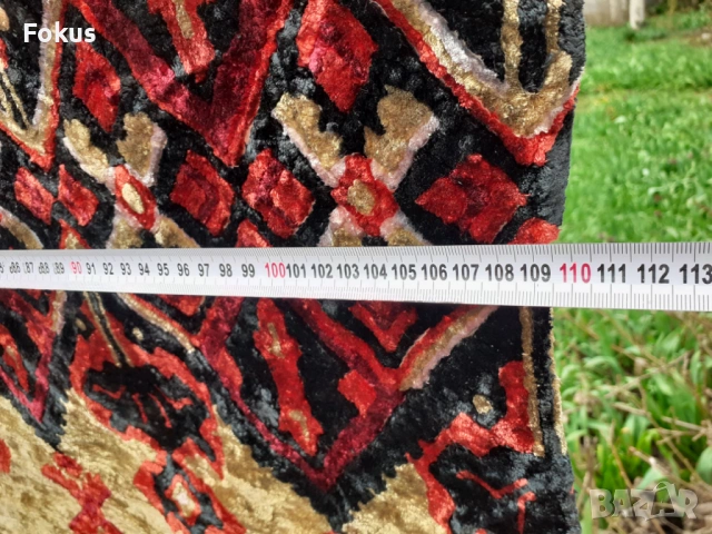 Стар плюшен ковьор покривка за стена, снимка 6 - Антикварни и старинни предмети - 53280497
