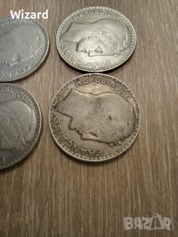 лот 10 франка 1930 32 34 Франция сребро, снимка 5 - Нумизматика и бонистика - 52030311