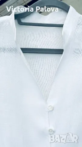 Скъпа ленена рокля-елек, снимка 5 - Рокли - 49794830