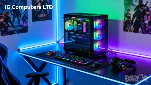 Перфектен Осемядрен Компютър Ryzen,16Gb NVIDIA 1050 Ti, WIN 11, GTA, FORTNITE!