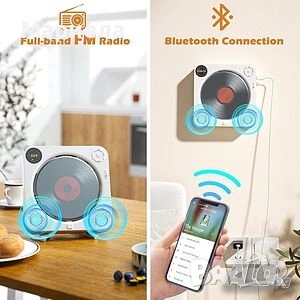 Преносим плейър с високоговорители, FM радио, USB, AUX вход, дистанционно, снимка 2 - Аудиосистеми - 53858214