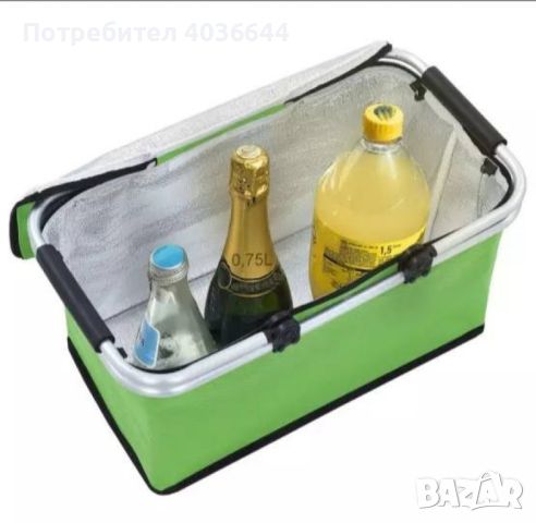 Сгъваема хладилна чанта ,кошница за плаж и къмпинг с дръжки, снимка 2 - Чанти - 46464245