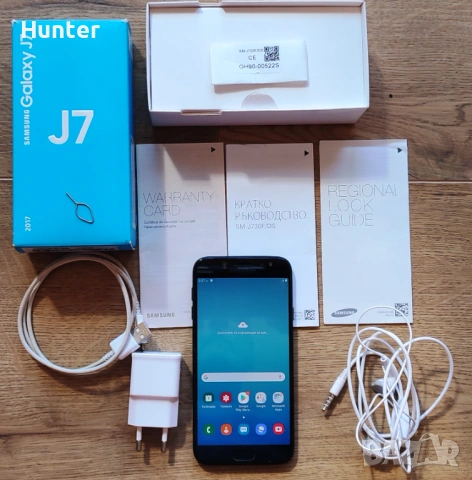Смартфон Samsung Galaxy J7 (2017), Dual Sim. Пълен комплект