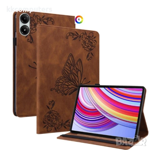 Xiaomi Redmi Pad Pro 12.1 Butterfly Flower Кожен Калъф и Протектор, снимка 6 - Калъфи, кейсове - 51027885