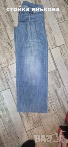 Продавам широки светло сини тънки дамски  дънки, снимка 2 - Дънки - 50185001