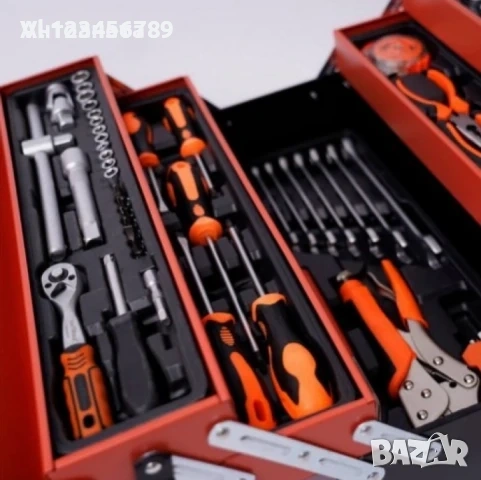 Комплект инструменти 147 бр. в метален куфар, снимка 3 - Куфари с инструменти - 53837652