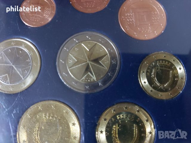 Малта 2008 - Евро Сет - комплектна серия от 1 цент до 2 евро + възпоменателен медал , снимка 2 - Нумизматика и бонистика - 45526542