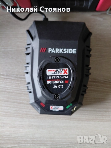 Акумулаторен перфоратор 12V Parkside Performance, безчетков мотор с две батерии и зарядно, снимка 3 - Перфоратори - 54230657