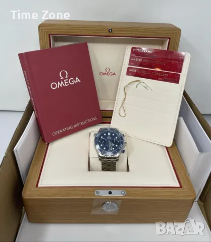 Omega Seamaster Diver 300M Chronograph 44mm Steel Blue Wave Dial Ceramic Различни Варианти, снимка 2 - Мъжки - 48000142