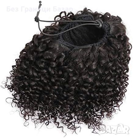 Нова черна конска опашка човешка коса щипка за удължаване прическа жени, снимка 7 - Аксесоари за коса - 45973232