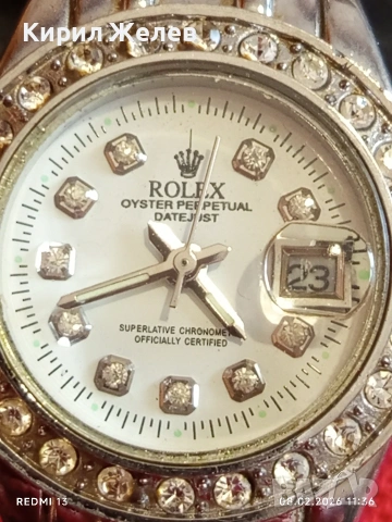 Модерен дамски часовник ROLEX OYSTER PERPETUAL много красив 44359, снимка 3 - Дамски - 53399958