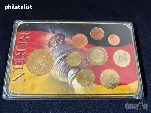 Германия 2002 – 2009 - Евро сет , 8 монети + възпоменателен медал Кулата в Берлин, снимка 3 - Нумизматика и бонистика - 52003112