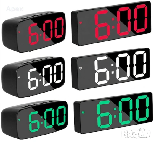 Дигиталени Часовници с Термометър. Стенен Часовник с Аналогов и LED Дисплей. LED Стененни Часовници, снимка 15 - Стенни часовници - 54080186