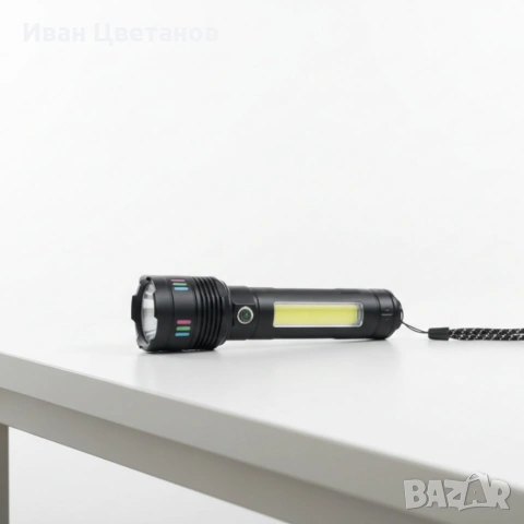 LED мощен фенер BL-707-TG – ярък фенер с Type-C зареждане, снимка 2 - Лед осветление - 53471851