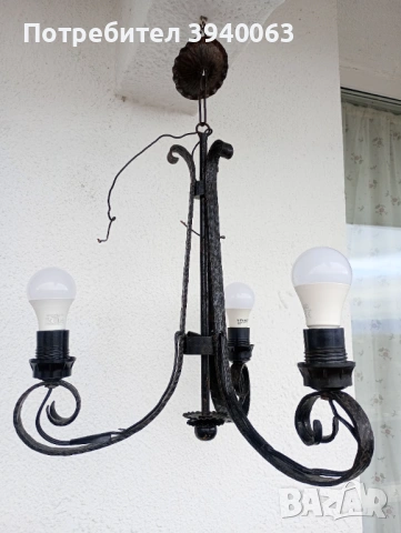 Стари полюлей от ковано желязо 2 броя еднакви , снимка 11 - Антикварни и старинни предмети - 53207700