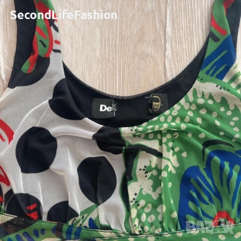 Дамска рокля Desigual, размер S, многоцветна с флорален принт, снимка 2 - Рокли - 52266344