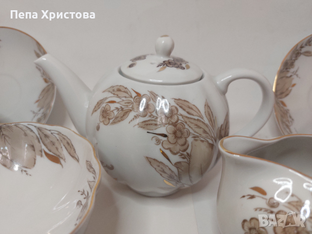 Сервиз за чай от руски порцелан, снимка 7 - Сервизи - 45031133
