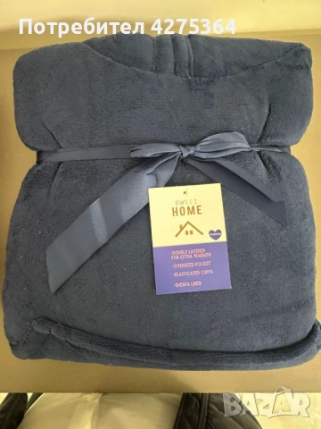 🧣 Дебело зимно одеяло с ръкави и качулка TOP QUALITY HOME SWEET, снимка 5 - Якета - 52261827