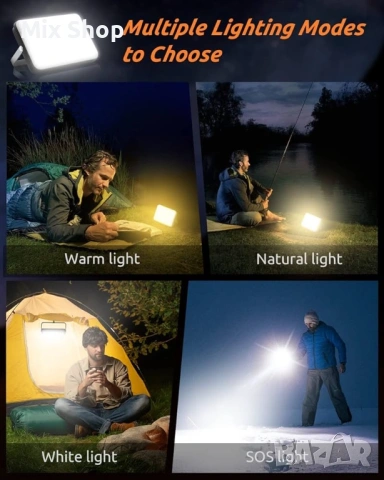 Нова LED къмпинг фенер Eventek с презареждаща се батерия, снимка 2 - Друга електроника - 53910357