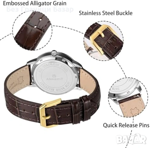 Нова Елегантна кожена каишка за смарт и класически часовник естествена кожа 16 18 20 22 24 мм, снимка 3 - Каишки за часовници - 54059193