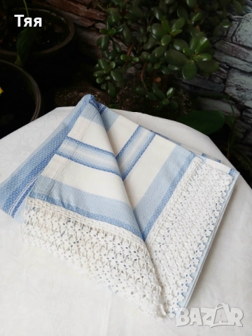 Единични чаршафи с ръчно плетена дантела , снимка 4 - Спално бельо - 53992693