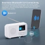 ROCAM Преносимо DAB/DAB+/FM радио, 3000mAH, 2.4" дисплей, Bluetooth 5.0 и Hi-Fi, снимка 6