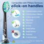 Резервни глави за електрическа четка за зъби Philips Sonicare Click-on, 8 броя, черни, снимка 6