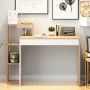 ПРОМОЦИЯ Бюро с компактен размер и отворени рафтове за съхранение 10CXWLBD-110WT, снимка 3