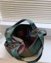 Зелена голяма чанта от мека екокожа, снимка 3