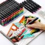 🆕 48 броя многоцветни маркери, двустранни с тънък и широк писец, 1-6 мм 🆕, снимка 3
