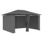 vidaXL Градинска шатра със завеси, 4x3 м, антрацит(SKU:47960, снимка 1 - Градински мебели, декорация  - 45294818