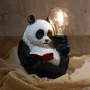  Нова Светеща Декорация Мечка /Куче  - Нощна Настолна Лампа Панда 18см, снимка 4