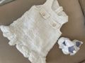 Бебешка бяла рокля букле с обувки, снимка 1 - Комплекти за бебе - 45419085
