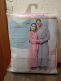  Нов дамски розов хавлиен халат за баня - L размер. , снимка 2