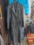 Дълго дамско кожено манто, снимка 1