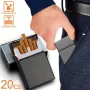 Качествена джобна кутия за стандартни цигари 80 мм. калъф от алуминиева сплав за пушачи за Подарък, снимка 13