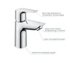 Смесител за умивалник Grohe Start Edge 23900001, 3/8'', Размер S, Push to Open, цвят: хром, снимка 2