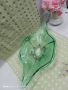 Фруктиера, купа от зелено стъкло, снимка 1 - Аксесоари за кухня - 46053280