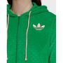 ADIDAS Originals Adicolor Heritage Now Velour Zip Hoodie Green, снимка 4