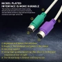 Преходник USB мъжки към двоен PS/2, PS2 женски адаптер за клавиатура и мишка конектор порт компютър, снимка 4