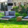 Градински комплект KANZA - модулен ъглов диван от алуминий с удобни възглавници и маса, снимка 7