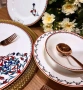 ✨Порцеланов Сервиз за Основно Хранене Karaca Nakkas 24части (за 6човека) 🌹✨, снимка 3